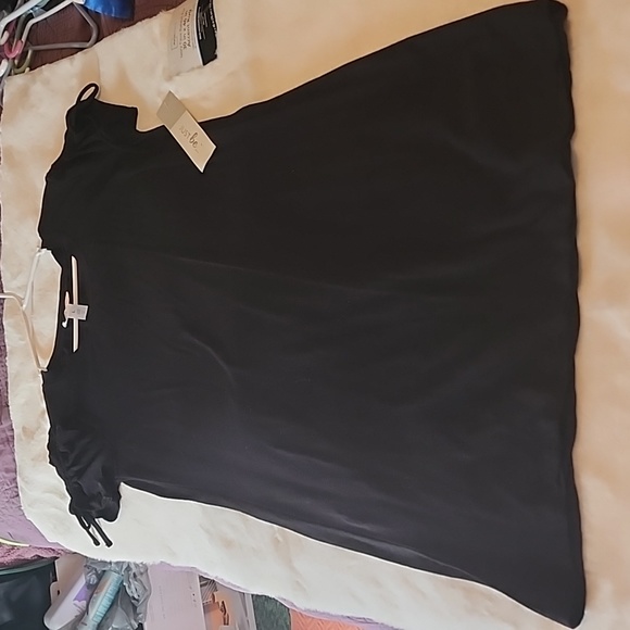 just be Dresses & Skirts - LADIES BLACK CINCHED SHIFT DRESS -SIZE 👗  LARGE. NWT. JUST BE...